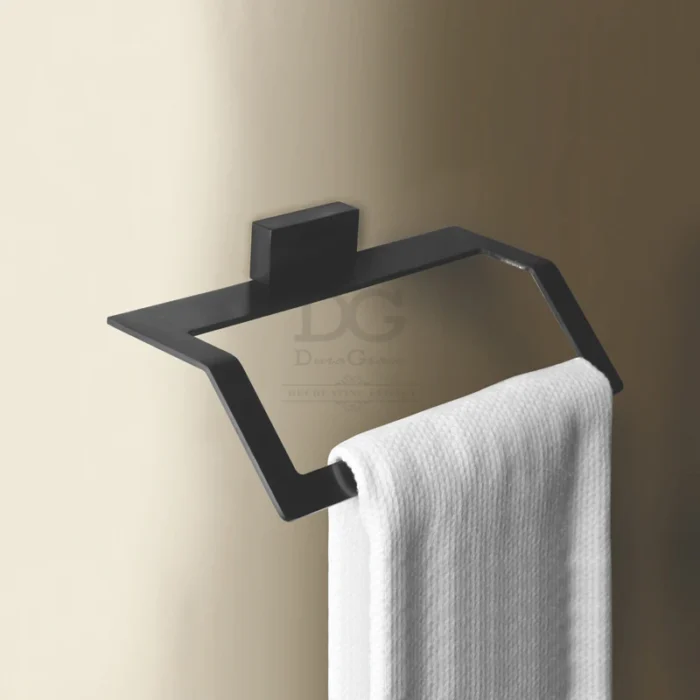DG-GRA-BLK-02  Towel Ring - Image 1
