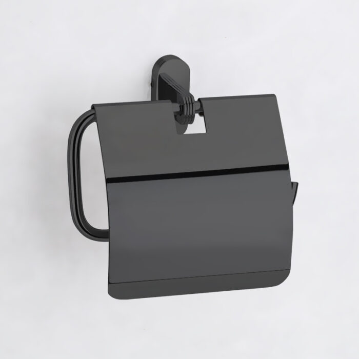 13 DG-FLT-BLK-05F Toilet Paper Holder with Flap - Image 1
