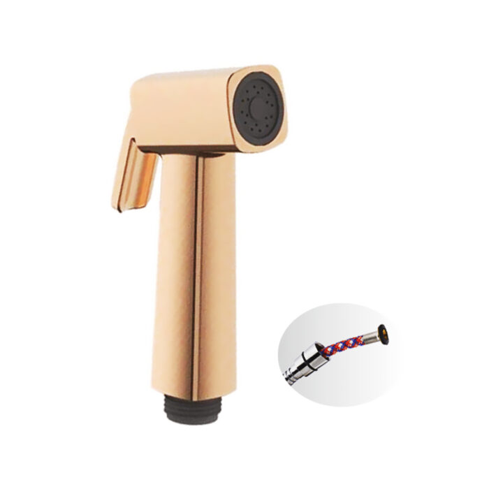 DG-ESS-232 Health Faucet EVA Rose Gold ABS Tube 1Mtr. & Hook - Image 1