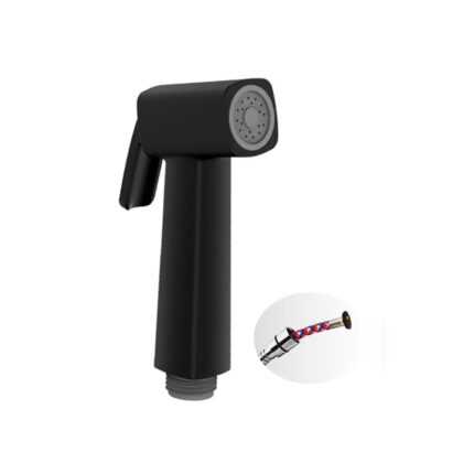 DG-ESS-234 Health Faucet EVA Black Matt ABS Tube 1Mtr. & Hook