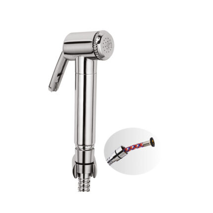 Health Faucet NIAGRA Brass with 1Mtr. SS 304CP Zero Leakage Tube & Brass Hook