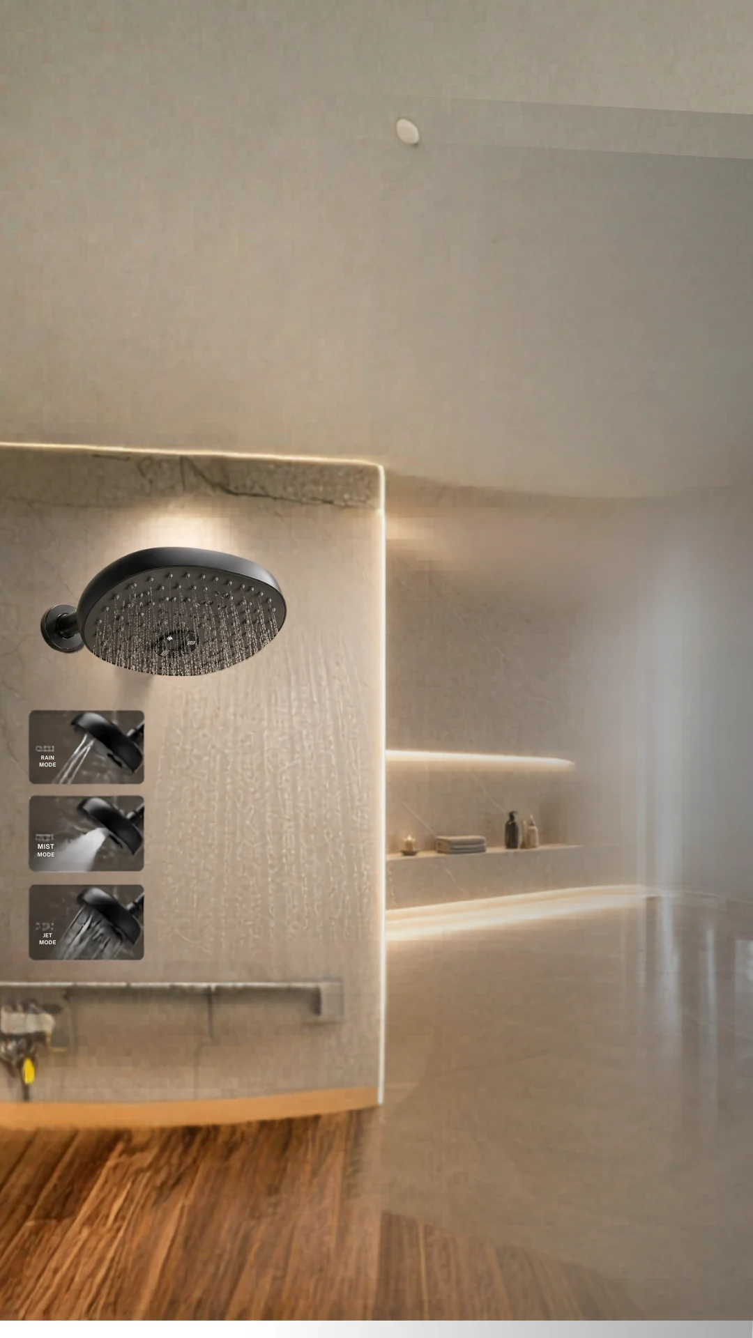 Modern bathroom interior fitted with Duragrace accessories