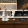 304 stainless steel and quartz kitchen sink side by side comparison
