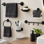 5 Matte Black Bath Accessories